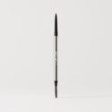 Brown-Black | | A gel eyebrow pencil in sade Brown Black with a fine point tip and a spoolie brush at the other end, the packaging is predominantly silver in color.
