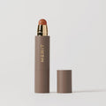Master || A stick complexion product with MERIT written on it, with the cap removed, showing the product in shade Chestnut.