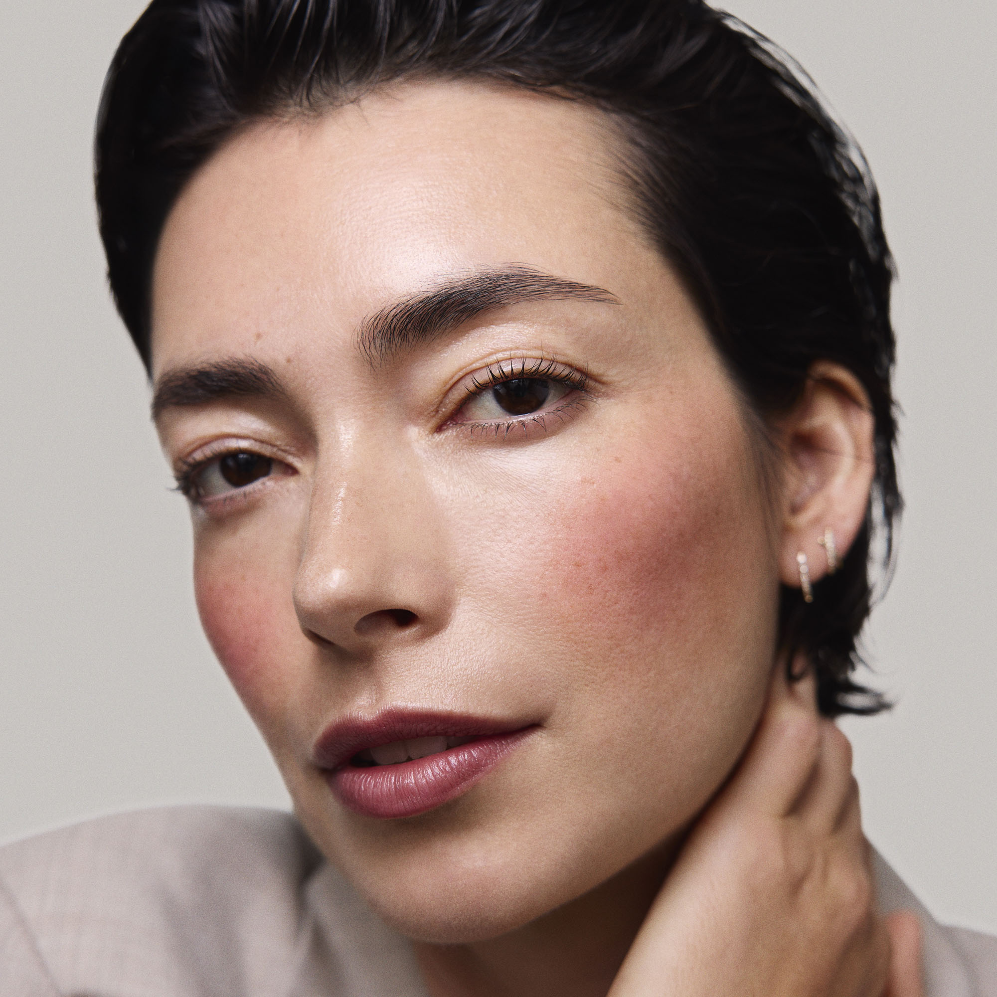 Master ||  Model is wearing Flush Balm in shade Cheeky.