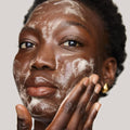 Master || Model is applying Great Skin Double Cleanse.