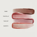 Swatches of Shade Slick in shades Tabby, Pointelle, Twin Set and Biarritz