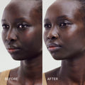 Master || Before, After of Bistre on model.